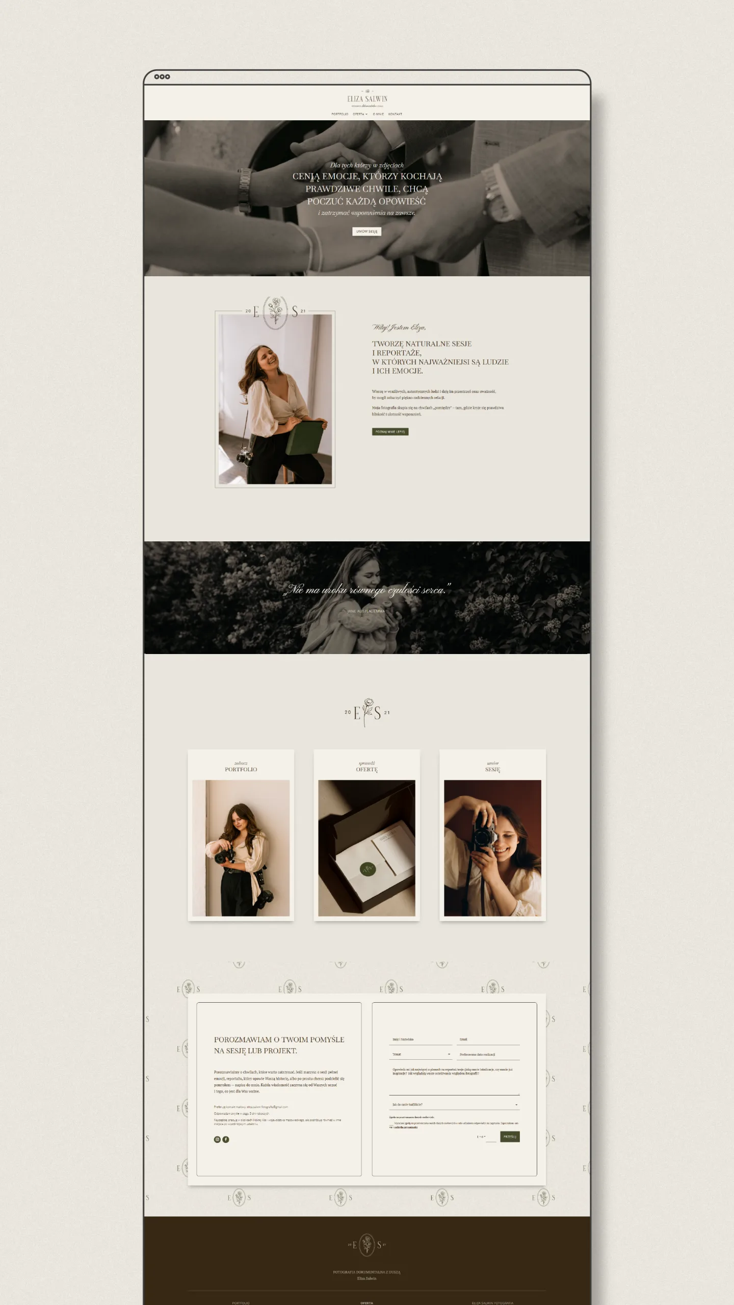 Podziękowanie i naklejka dla fotografki