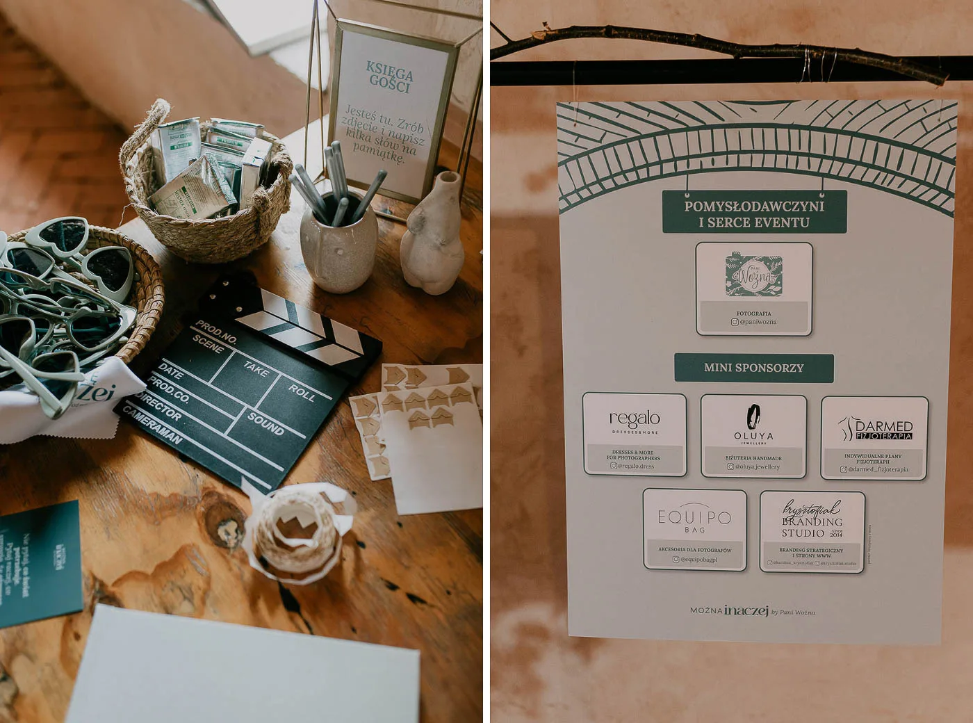 tablica promująca sponsorów - oprawa wizualna wyadrzenia